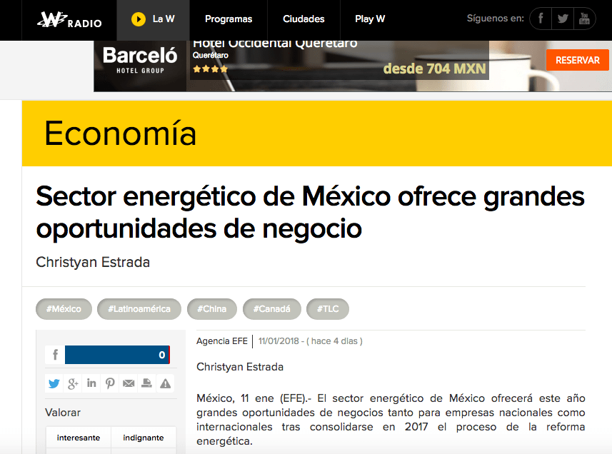 Entrevista por W Radio